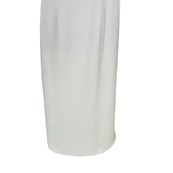 ELLIATT NEW Cassini Satin Formal One Shoulder Midi Dress in Ivory Size L - Picture 8 of 11